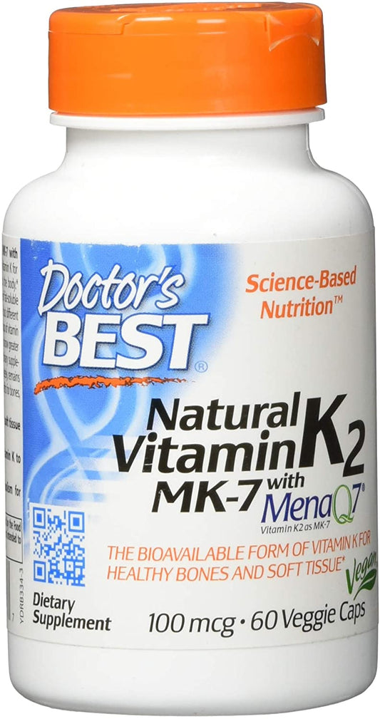 Doctor's Best Natural Vitamin K2 MK7 with MenaQ7, 100mcg - 60 vcaps