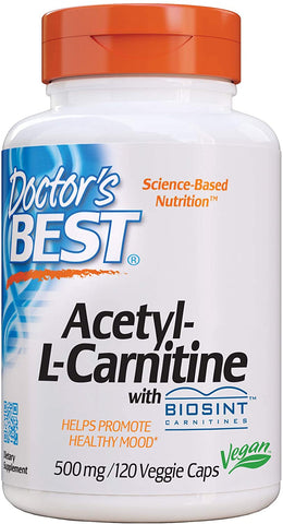 Doctor's Best Acetyl L-Carnitine with Biosint Carnitines, 500mg  - 120 vcaps