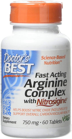 Doctor's Best Fast Acting Arginine Complex with Nitrosigine, 750mg - 60 tabs