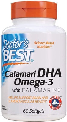 Doctor's Best Calamari DHA Omega-3 with Calamarine, 500mg - 60 softgels