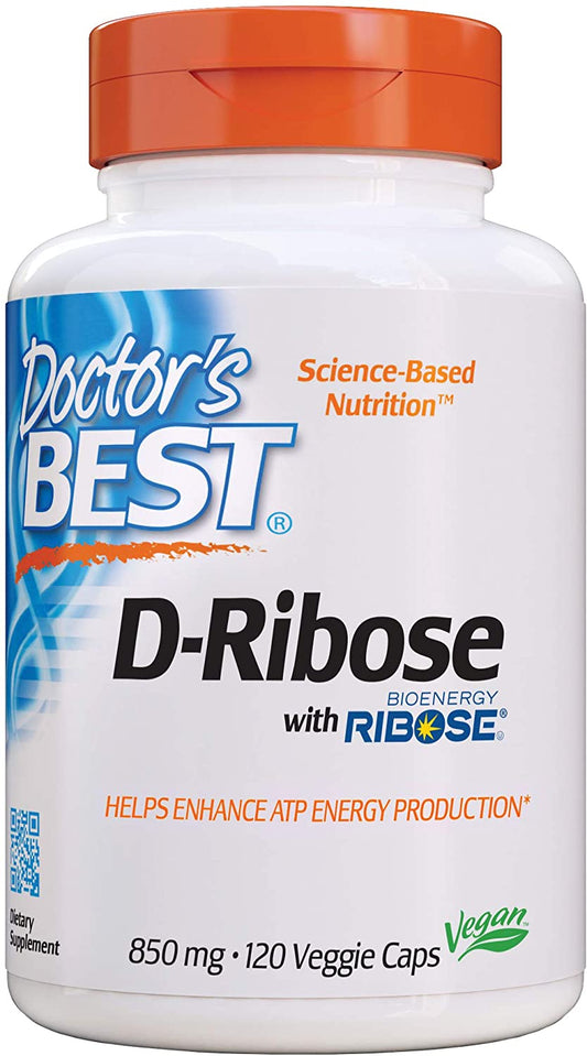 Doctor's Best D-Ribose, 850mg - 120 vcaps