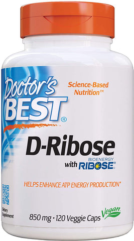 Doctor's Best D-Ribose, 850mg - 120 vcaps