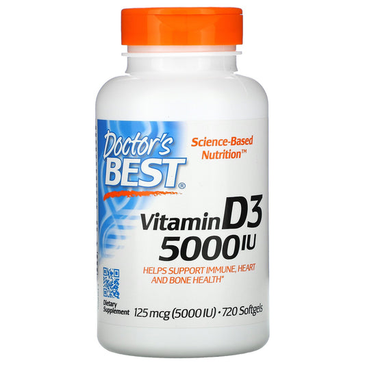 Doctor's Best Vitamin D3, 5000 IU - 720 softgels