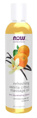 NOW Foods Refreshing Vanilla Citrus Massage Oil - 237 ml.