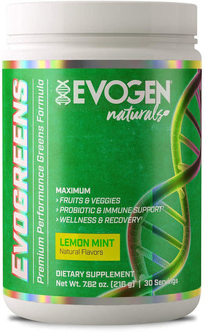 Evogen Evogreens Naturals, Lemon Mint - 216g
