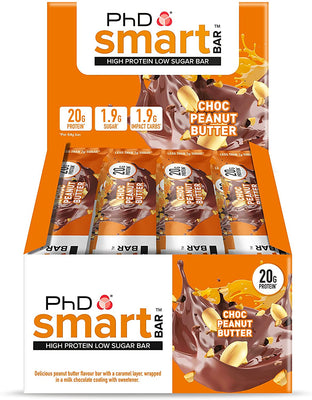 PhD Smart Bar, Choc Peanut Butter - 12 bars