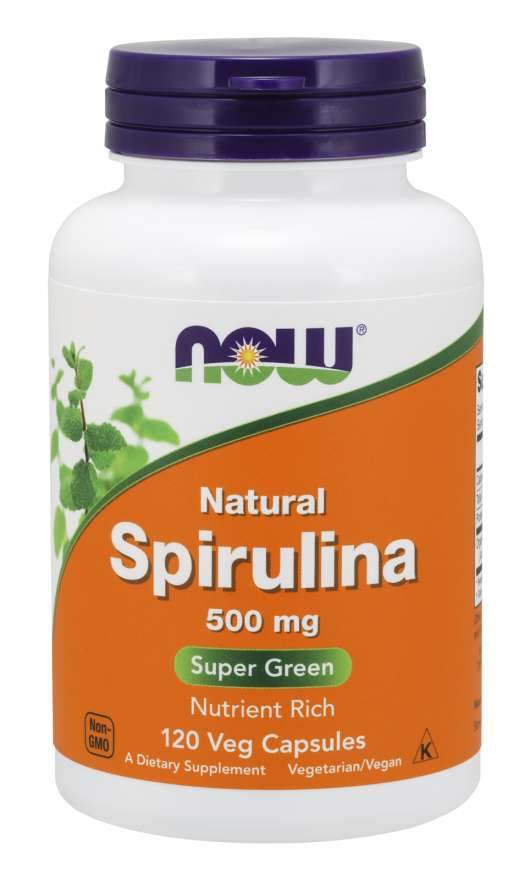 NOW Foods Spirulina - Natural, 500mg - 120 vcaps