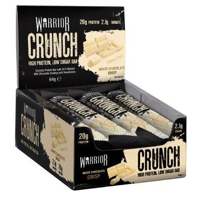 Warrior Crunch Bar, White Chocolate Crisp - 12 bars