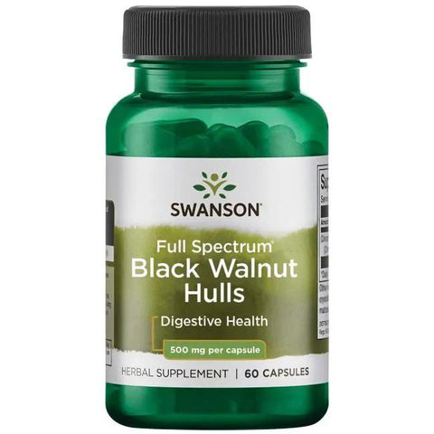 Swanson Black Walnut Hulls, 500mg - 60 caps