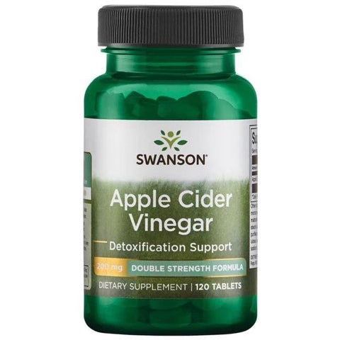 Swanson Apple Cider Vinegar, 200mg Double-Strength - 120 tabs