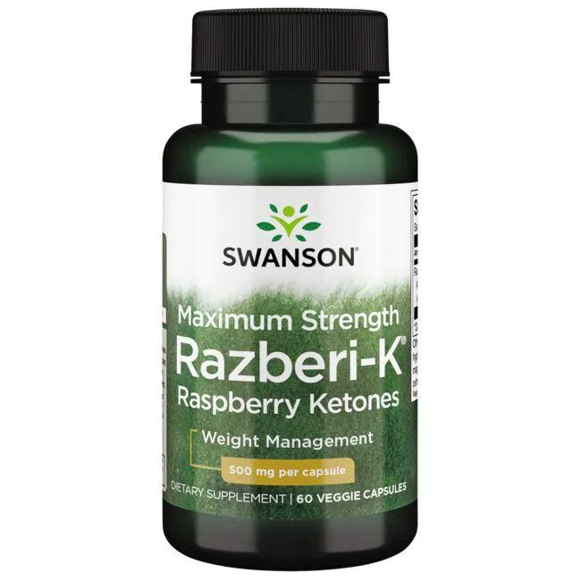 Swanson Razberi-K, 500mg Maximum Strength - 60 vcaps