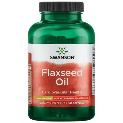 Swanson Flaxseed Oil, 1000mg - 100 softgels