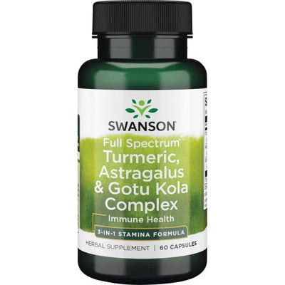 Swanson Full Spectrum Turmeric, Astragalus & Gotu Kola Complex - 60 caps