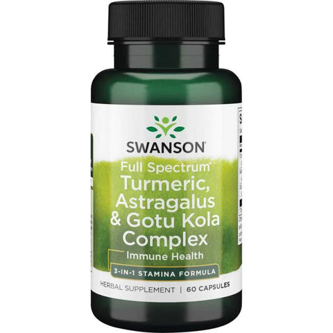 Swanson Full Spectrum Turmeric, Astragalus & Gotu Kola Complex - 60 caps