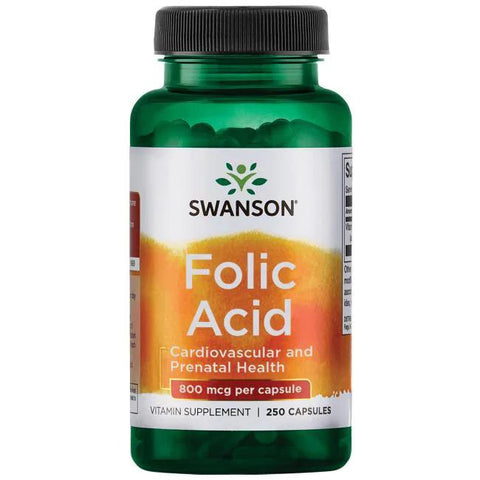 Swanson Folic Acid, 800mcg - 250 caps