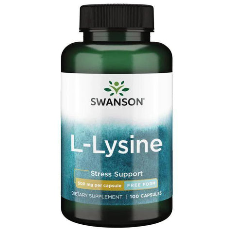 Swanson L-Lysine, 500mg Free-Form - 100 caps