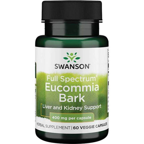 Swanson Full Spectrum Eucommia Bark, 400mg - 60 vcaps