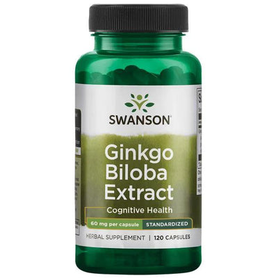 Swanson Ginkgo Biloba Extract 24%, 60mg - 120 caps