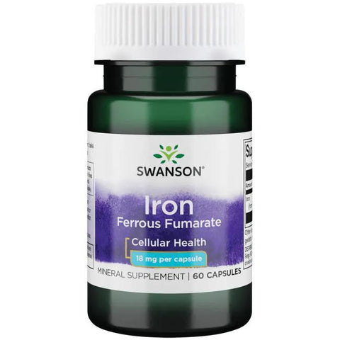 Swanson Iron (Ferrous Fumarate), 18mg - 60 caps