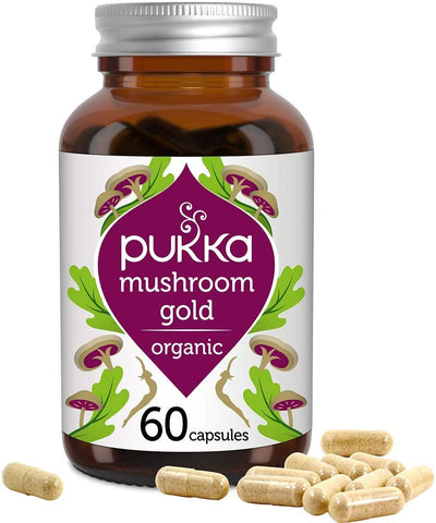 Pukka Herbs Seasonal - Mushroom Gold (Maitake, Reishi & Shiitake) 60 Caps