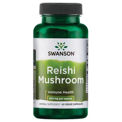 Swanson Reishi Mushroom, 600mg - 60 caps