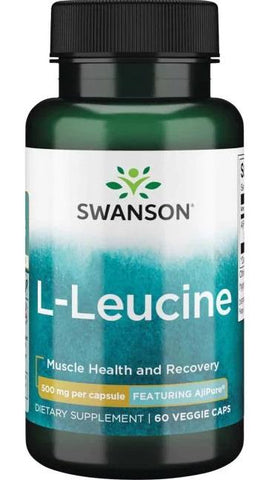 Swanson AjiPure L-Leucine, 500mg - 60 vcaps