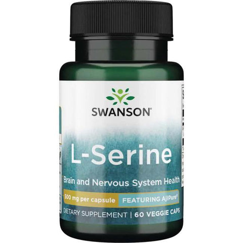 Swanson AjiPure L-Serine, 500mg - 60 vcaps