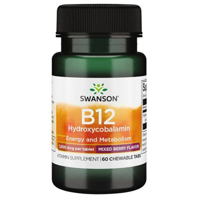 Swanson Vitamin B-12 (Hydroxycobalamin),100mcg Sublingual - 60 sublingual tabs