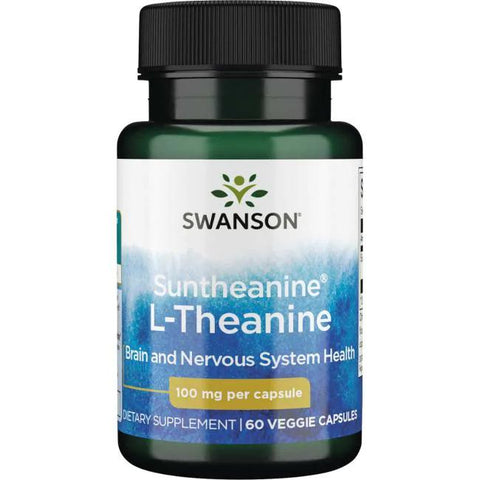 Swanson Suntheanine L-Theanine, 100mg - 60 vcaps