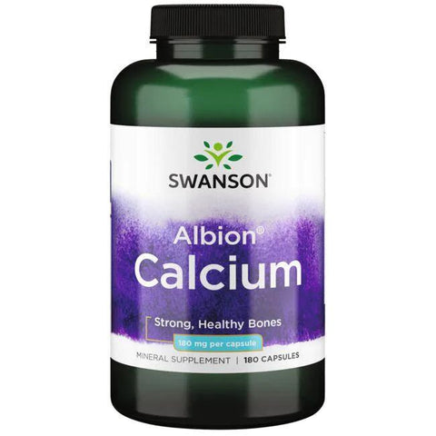 Swanson Albion Chelated Calcium, 180mg - 180 caps