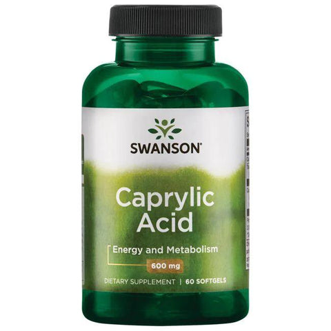 Swanson Caprylic Acid, 600mg - 60 softgels