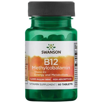 Swanson Vitamin B-12 Methylcobalamin, 5000mcg High Absorption - 60 tabs