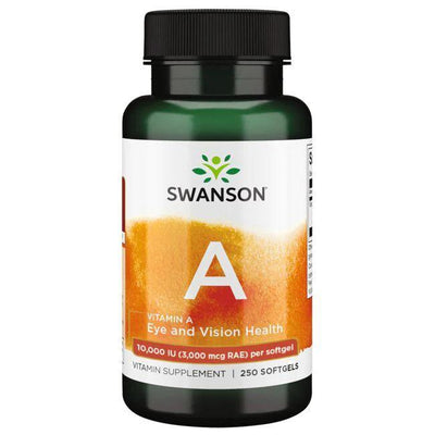 Swanson Vitamin A, 10 000 IU - 250 softgels