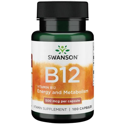 Swanson Vitamin B-12, 500mcg - 100 caps