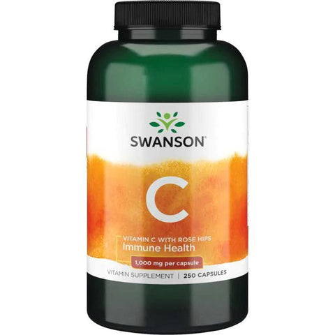 Swanson Vitamin C with Rose Hips Extract, 1000mg - 250 caps