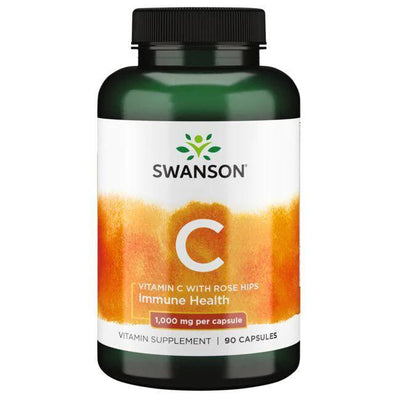 Swanson Vitamin C with Rose Hips Extract, 1000mg - 90 caps