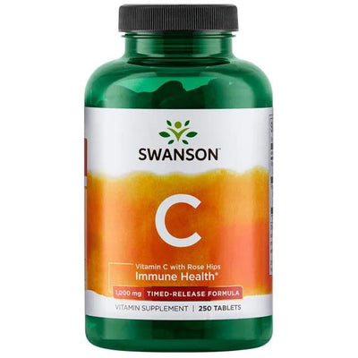 Swanson Vitamin C with Rose Hips Extract - Timed-Release, 1000mg - 250 tabs