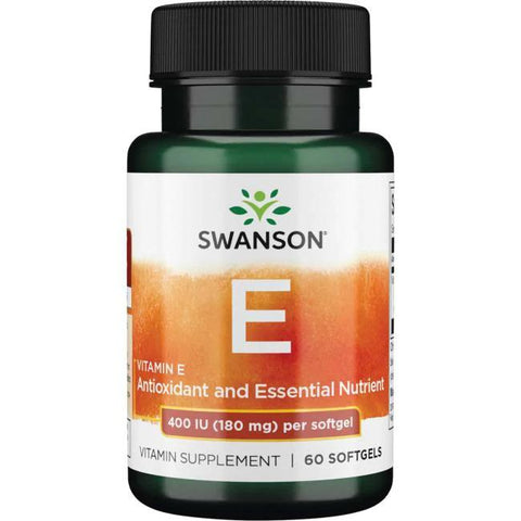 Swanson Vitamin E, 400 IU - 60 softgels