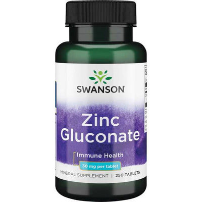 Swanson Zinc Gluconate, 30mg - 250 tabs