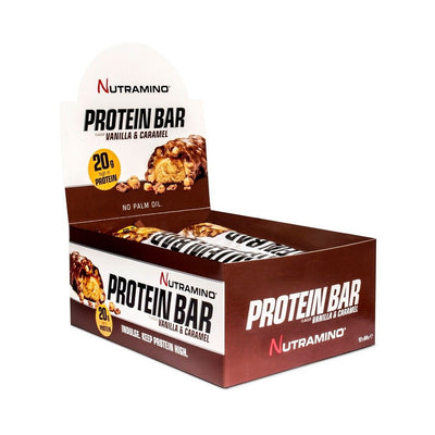 Nutramino Protein Bar, Vanilla & Caramel - 12 x 64g
