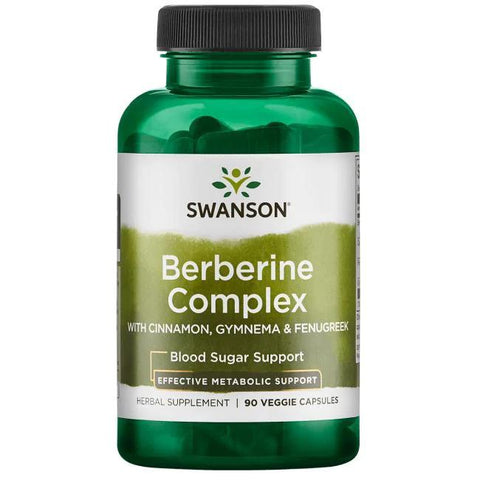 Swanson Berberine Complex with Cinnamon, Gymnema & Fenugreek - 90 vcaps