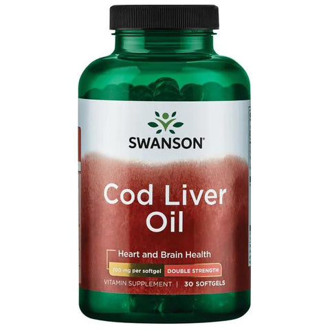 Swanson Cod Liver Oil, 700mg Double-Strength - 30 softgels