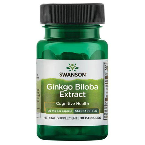 Swanson Ginkgo Biloba Extract 24%, 60mg - 30 caps