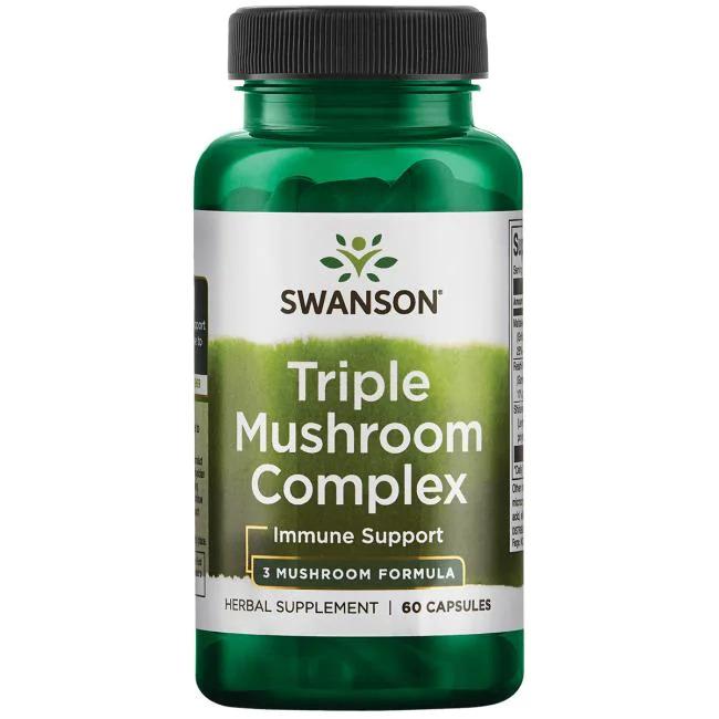 Swanson Triple Mushroom Standardized Complex - 60 caps