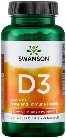 Swanson Vitamin D-3, 2000 IU - 250 caps