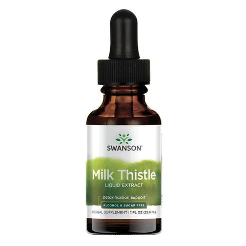 Swanson Milk Thistle Liquid Extract, Alcohol & Sugar-Free - 29 ml.