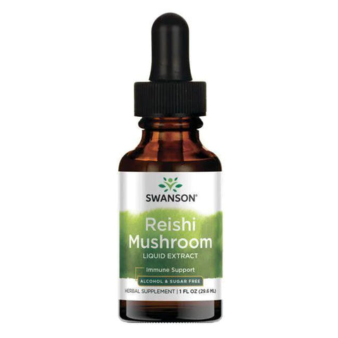 Swanson Reishi Mushroom Liquid Extract, Alcohol & Sugar-Free - 29 ml.