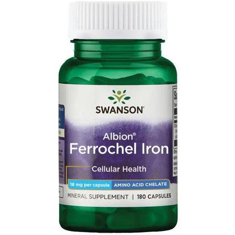 Swanson Chelated Ferrochel Iron, 18mg - 180 caps