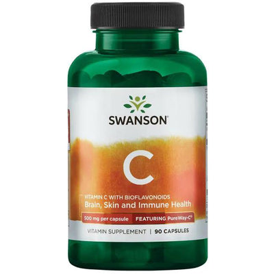 Swanson Vitamin C with Bioflavonoids, 500mg - 90 caps