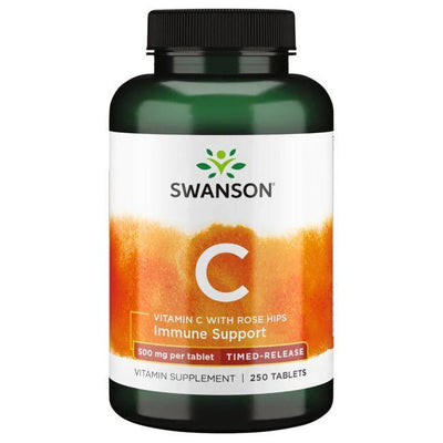 Swanson Vitamin C with Rose Hips - Timed-Release, 500mg - 250 tabs